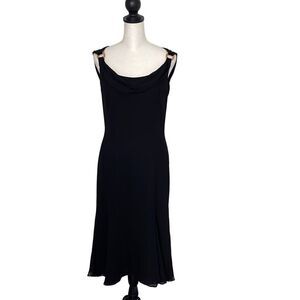 GILLIAN Vintage Black Sleeveless Cowl Neck Cocktail‎ Dress Size 4
